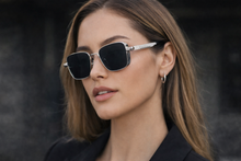 Gothic Retro Square Sunglasses | Industrial Spring Temple UV400 Metal Eyewear For Men / Women