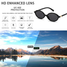 LIWAZO Y2K Slim Oval Sunglasses | High-Definition Anti-Glare UV400 Acetate Frames