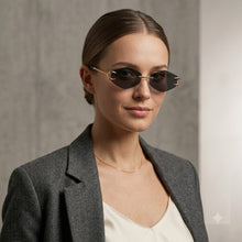 Luxury Rimless Geometric Sunglasses for Men & Women | Diamond-Cut Polygon Lenses with Metallic Claw Accents & UV400 Protection