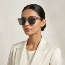 Oversized Korean Square Sunglasses for Women | Korean Style Flat-Top UV400 Eyewear