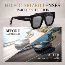 LIWAZO Bold Square Sunglasses – UV400 Protection, Polycarbonate Lenses, Unisex Eyewear
