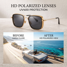Architectural Square Retro Metal Sunglasses | Classic Double-Bridge UV400 Eyewear