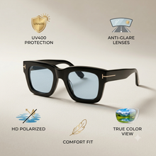 LIWAZO Bold Square Sunglasses – UV400 Protection, Polycarbonate Lenses, Unisex Eyewear