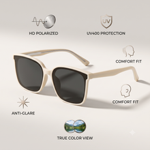 Oversized Korean Square Sunglasses for Women | Korean Style Flat-Top UV400 Eyewear
