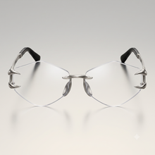 Luxury Rimless Geometric Sunglasses for Men & Women | Diamond-Cut Polygon Lenses with Metallic Claw Accents & UV400 Protection