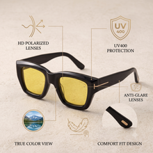 LIWAZO Bold Square Sunglasses – UV400 Protection, Polycarbonate Lenses, Unisex Eyewear
