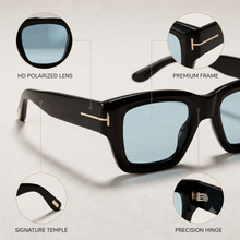 LIWAZO Bold Square Sunglasses – UV400 Protection, Polycarbonate Lenses, Unisex Eyewear