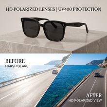 Oversized Korean Square Sunglasses for Women | Korean Style Flat-Top UV400 Eyewear