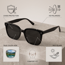 Oversized Korean Square Sunglasses for Women | Korean Style Flat-Top UV400 Eyewear