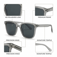 Oversized Korean Square Sunglasses for Women | Korean Style Flat-Top UV400 Eyewear
