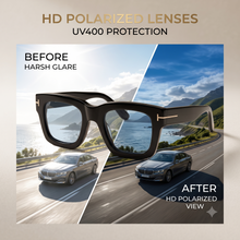 LIWAZO Bold Square Sunglasses – UV400 Protection, Polycarbonate Lenses, Unisex Eyewear