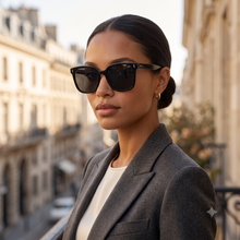 Oversized Korean Square Sunglasses for Women | Korean Style Flat-Top UV400 Eyewear