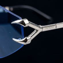 Luxury Rimless Geometric Sunglasses for Men & Women | Diamond-Cut Polygon Lenses with Metallic Claw Accents & UV400 Protection