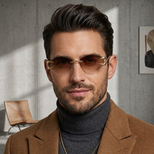 Luxury Rimless Geometric Sunglasses for Men & Women | Diamond-Cut Polygon Lenses with Metallic Claw Accents & UV400 Protection