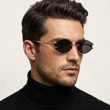 Luxury Rimless Geometric Sunglasses for Men & Women | Diamond-Cut Polygon Lenses with Metallic Claw Accents & UV400 Protection