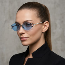 Luxury Rimless Geometric Sunglasses for Men & Women | Diamond-Cut Polygon Lenses with Metallic Claw Accents & UV400 Protection