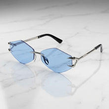 Luxury Rimless Geometric Sunglasses for Men & Women | Diamond-Cut Polygon Lenses with Metallic Claw Accents & UV400 Protection