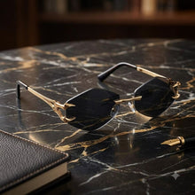 Luxury Rimless Geometric Sunglasses for Men & Women | Diamond-Cut Polygon Lenses with Metallic Claw Accents & UV400 Protection