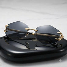 Luxury Rimless Geometric Sunglasses for Men & Women | Diamond-Cut Polygon Lenses with Metallic Claw Accents & UV400 Protection