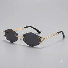 Luxury Rimless Geometric Sunglasses for Men & Women | Diamond-Cut Polygon Lenses with Metallic Claw Accents & UV400 Protection