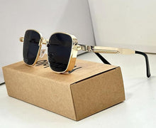 Gothic Retro Square Sunglasses | Industrial Spring Temple UV400 Metal Eyewear For Men / Women