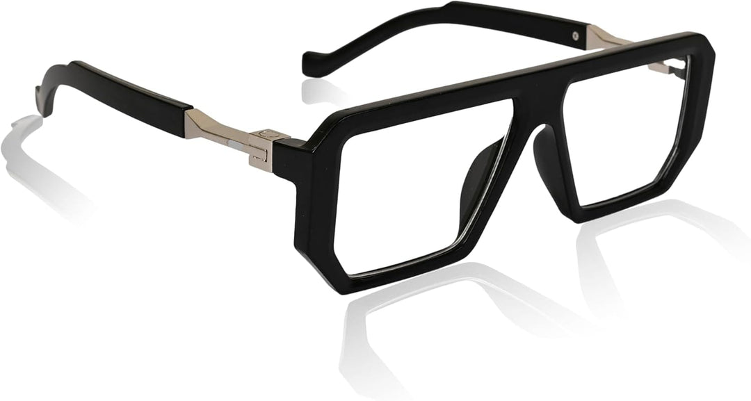 Premium Geometric Eyewear for Men | UV400 Sunglasses & Blue Light Glasses | Premium Square Fashion Frame