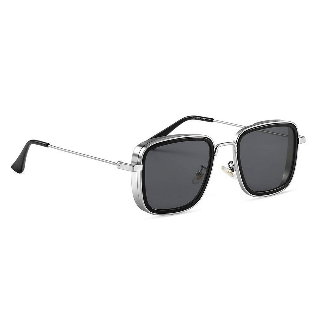 Architectural Square Retro Metal Sunglasses | Classic Double-Bridge UV400 Eyewear