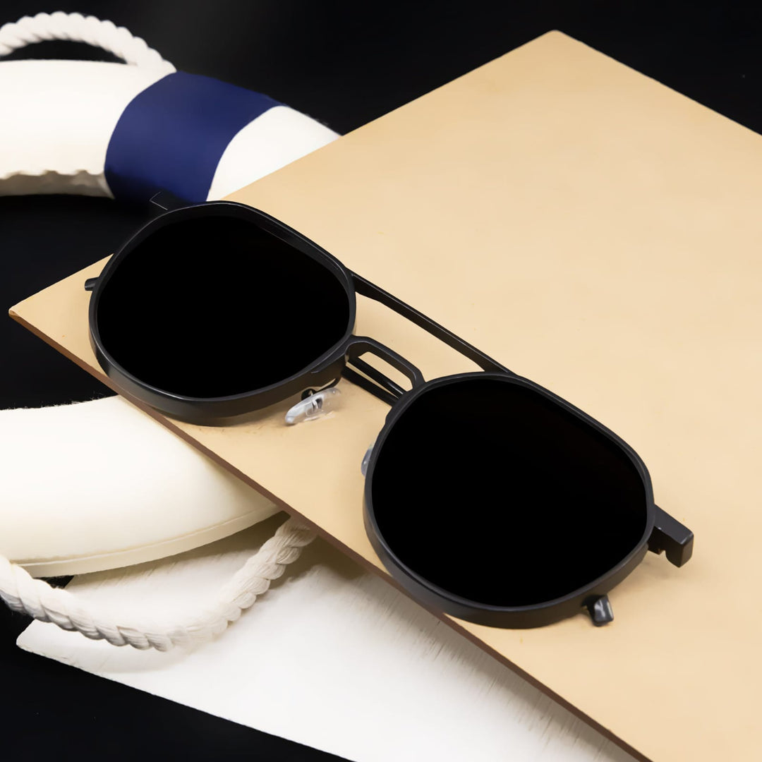 Hexagonal Double-Bridge Sunglasses for Men & Women | Retro Geometric Wire Frame UV400 Protection Eyewear