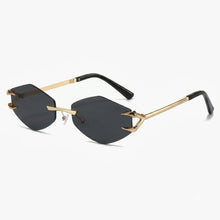 Luxury Rimless Geometric Sunglasses for Men & Women | Diamond-Cut Polygon Lenses with Metallic Claw Accents & UV400 Protection