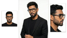 Premium Geometric Eyewear for Men | UV400 Sunglasses & Blue Light Glasses | Premium Square Fashion Frame