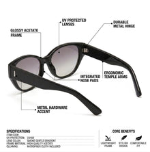 Korean Cat-Eye Oval Sunglasses for Women & Men | Designer Thick Frame UV400 Trendy Eyewear
