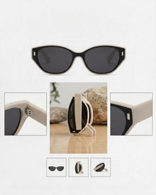 Korean Cat-Eye Oval Sunglasses for Women & Men | Designer Thick Frame UV400 Trendy Eyewear