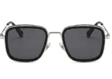 Architectural Square Retro Metal Sunglasses | Classic Double-Bridge UV400 Eyewear