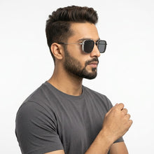Architectural Square Retro Metal Sunglasses | Classic Double-Bridge UV400 Eyewear
