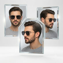 Architectural Square Retro Metal Sunglasses | Classic Double-Bridge UV400 Eyewear