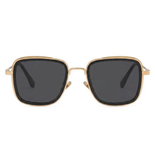 Architectural Square Retro Metal Sunglasses | Classic Double-Bridge UV400 Eyewear