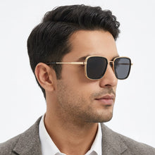 Architectural Square Retro Metal Sunglasses | Classic Double-Bridge UV400 Eyewear