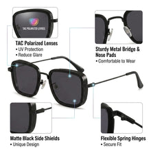 Architectural Square Retro Metal Sunglasses | Classic Double-Bridge UV400 Eyewear