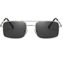 Retro Narrow Rectangular Sunglasses for Men & Women | Vintage Double-Bridge Metal Wire UV400 Eyewear