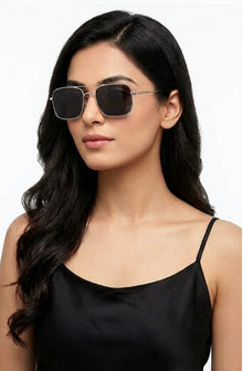 Retro Narrow Rectangular Sunglasses for Men & Women | Vintage Double-Bridge Metal Wire UV400 Eyewear