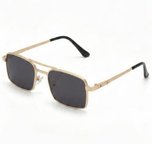 Retro Narrow Rectangular Sunglasses for Men & Women | Vintage Double-Bridge Metal Wire UV400 Eyewear