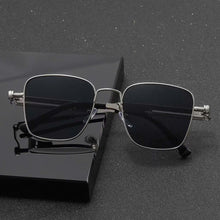 Gothic Retro Square Sunglasses | Industrial Spring Temple UV400 Metal Eyewear For Men / Women
